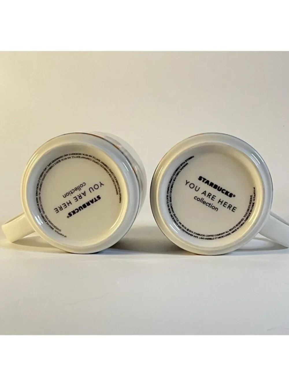 Starbucks Hawaii You Are Here Mugs 2015 14 oz Ceramic Set of 2 YAH White Blue